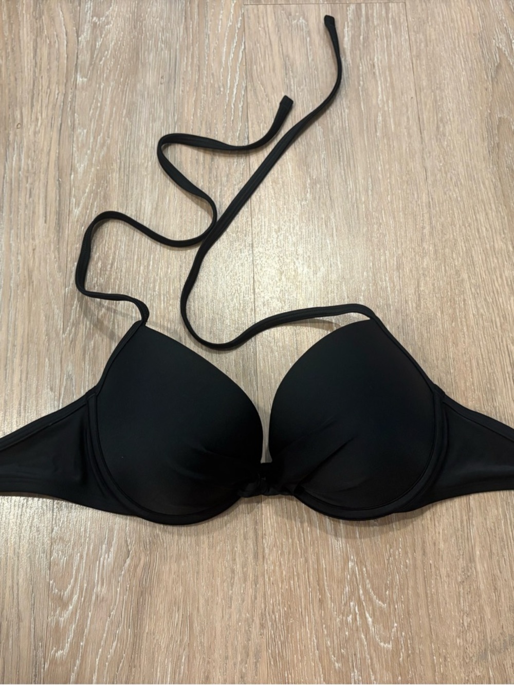 aerie Black Halter Bikini Top